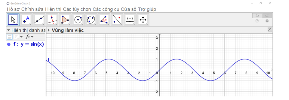 Vẽ đồ thị hàm số lượng giác y = cos x trên cùng hệ trục tọa độ với hàm số y = sin x. (ảnh 2)
