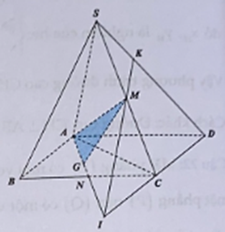 Trong không gian Oxyz, cho mặt phẳng 2x - 2y - z + 9 = 0 và mặt cầu . Tọa độ điểm M nằm trên mặt cầu (S) sao cho khoảng cách từ điểm M đến mặt phẳng (P) đạt giá trị lớn nhất là (ảnh 1)