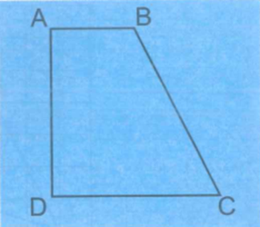 Cho hình tứ giác ABCD có góc đỉnh A và góc đỉnh D đều là góc vuông. Vẽ đường thẳng đi qua B và song song với cạnh AD, cắt cạnh DC tại điểm E. (ảnh 1)