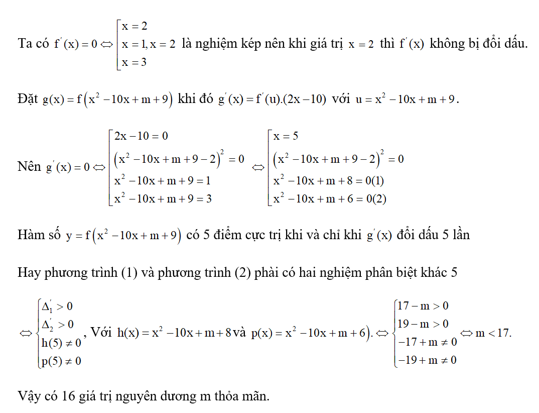 Hàm số y= (x^2 -1) ( 3x - 2^3) có bao nhiêu điểm cực đại (ảnh 1)