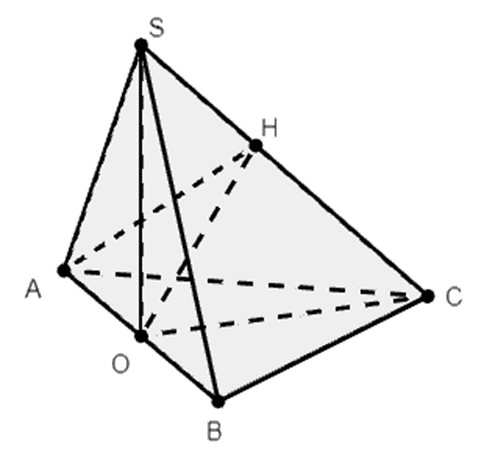 Cho hình chóp S.ABC có đáy ABC là tam giác đều cạnh bằng 1, mặt bên SAB  (ảnh 1)