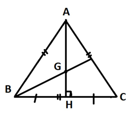 Cho tam giác ABC đều cạnh bằng 1, trọng tâm G. Tính độ dài vectơ AG (ảnh 1)