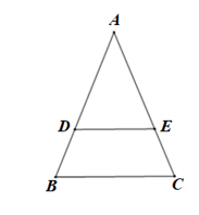 Cho tam giác ABC cân tại A. các điểm D và E lần lượt trên các cạnh AB, AC sao cho DE // BC. Tìm khẳng định đúng: (ảnh 1)