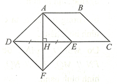 Đường thẳng qua D và song song với AE cắt AH tại F. Tứ giác ADFE là hình gì Vì sao (ảnh 1)