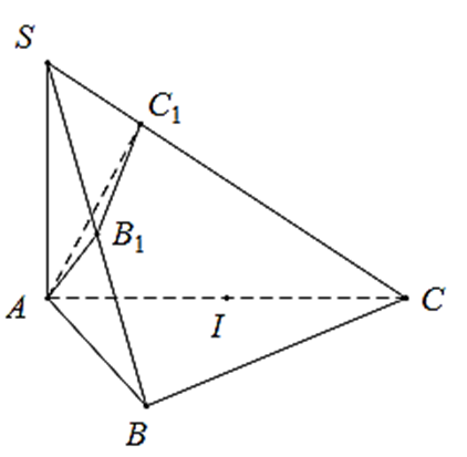 Cho hình chóp S.ABC có SA vuông góc (ABC). AB = a, Ac = a căn bậc hai 2 (ảnh 1)
