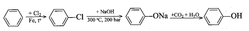 b) Lập sơ đồ điều chế phenol từ benzene và các chất vô cơ. (ảnh 1)