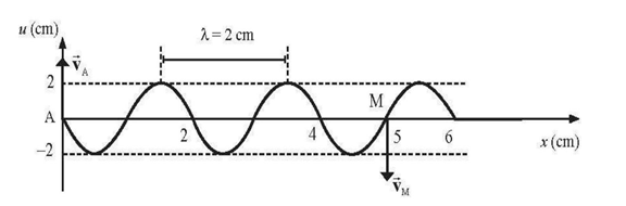 c) Vẽ hình dạng của dây vào thời điểm 6,0 s kể từ khi A bắt đầu dao động. (ảnh 1)