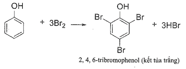 Khi nhỏ từ từ dung dịch bromine vào ống nghiệm chứa dung dịch phenol, hiện tượng quan sát được trong ống nghiệm là (ảnh 1)