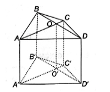 Cho hình lăng trụ tứ giác ABCD.A'B'C'D'. Gọi O là giao điểm của AC và BD. Gọi O' là hình chiếu của O qua phép chiếu song song (ảnh 1)
