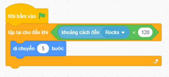 Bạn Khoa viết kich bản mô tả  Em hãy viết chương trình Scratch thực hiện thuật toán (ảnh 3)