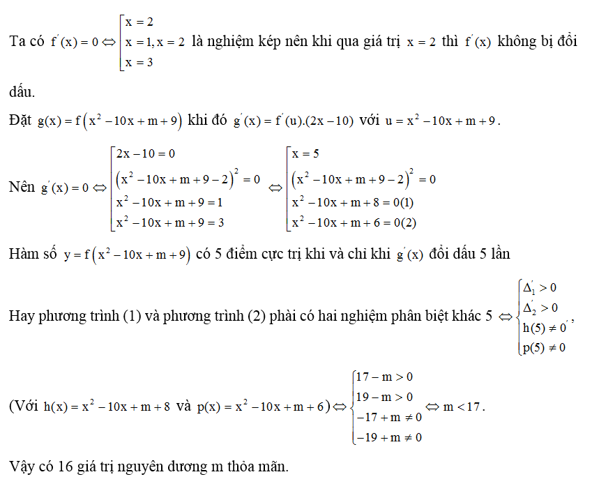 Hàm số y= (x^2 -1 ) ( 3x-2 ) ^3 có bao nhiêu điểm cực đại? (ảnh 1)