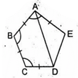 Chứng minh rằng ngũ giác có năm cạnh bằng nhau và ba góc liên tiếp bằng nhau  (ảnh 1)