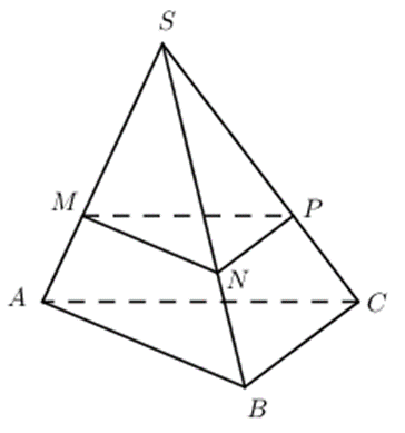 Cho hình chóp S.ABC có đáy là tam giác ABC thỏa mãn AB = AC = 4, góc BAC = 30 độ (ảnh 1)