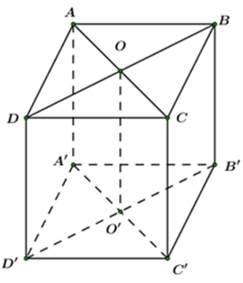 Cho hình lập phương ABCD.A′B′C′D′ có cạnh bằng 2a. Tính thể tích khối trụ ngoại  (ảnh 1)