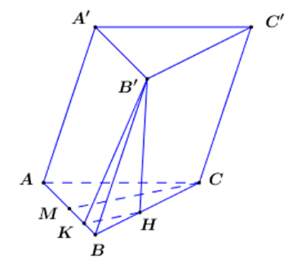 Cho hình lăng trụ ABC.A'B'C có đáy là tam giác đều cạnh a. Mặt bên BB'C'C' là hình thoi  (ảnh 1)