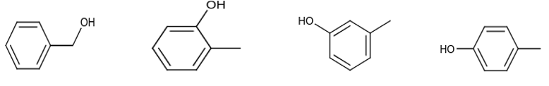 Cho các chất có cùng công thức phân tử C7H8O sau:   Số chất vừa phản ứng được với Na, vừa phản ứng được với dung dịch NaOH là (ảnh 1)