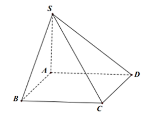 Vẽ hình biểu diễn của hình chóp S.ABCD có đáy ABCD là hình vuông.  (ảnh 1)