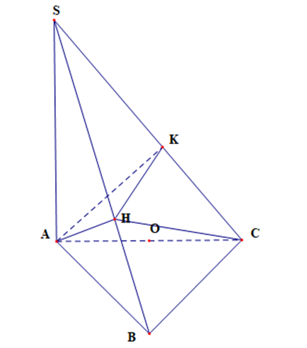 Cho hình chóp S.ABC có đáy ABC là tam giác vuông cân tại B  và BC = a. Cạnh bên SA  (ảnh 1)