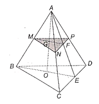 Cho tứ diện ABCD và các điểm M, N, P lần lượt thuộc các cạnh AB, AC, AD. Gọi O là một điểm nằm trong tam giác BCD. (ảnh 1)