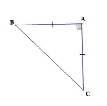 Cho tam giác ABC vuông cân tại A có BC = a căn bậc hai 2. Tính vecto CA . vecto CB (ảnh 1)