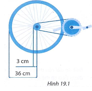 Một xe đạp có bán kính líp xe là 3 cm, bán kính bánh xe là 36 cm (hình 19.1). Phát biểu nào dưới đây là đúng? (ảnh 1)