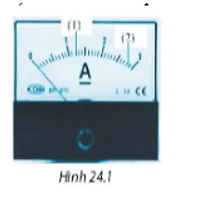 Hình 24.1 là ảnh chụp một ampe kế. Hãy cho biết:  a) Giới hạn đo của ampe kế. (ảnh 1)