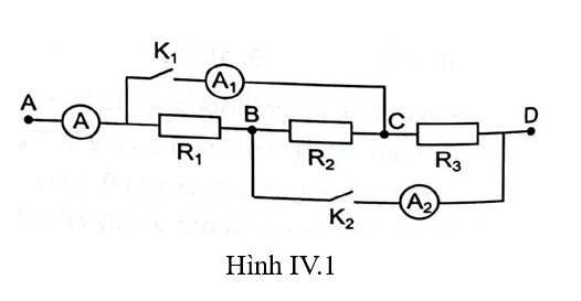 Cho mạch điện như Hình IV1. Biết giá trị các điện trở (ảnh 1)