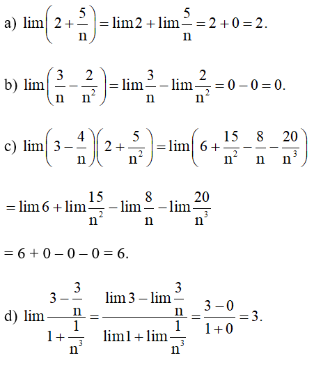 Tìm các giới hạn sau: (ảnh 1)