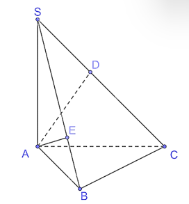 Cho hình chóp S.ABC có đáy ABC là tam giác vuông tại B, BC = a và góc CAB= 30 độ  .  (ảnh 1)