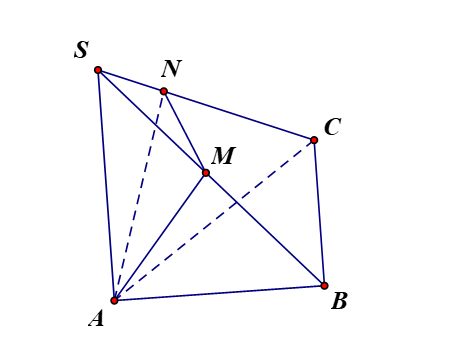 Cho hình chóp S.ABC có SA vuông góc với mặt phẳng (ABC) và đáy là tam giác ABC vuông (ảnh 1)