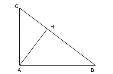 Cho tam giác ABC vuông tại A và có đường cao AH. Biết rằng BH = 16 cm, CH = 9 cm. (ảnh 1)