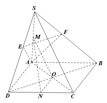 Cho hình chóp S.ABCD có đáy là hình bình hành tâm O. Gọi M, N lần lượt là trung điểm của SA và CD. a) Chứng minh (OMN) // (SBC). (ảnh 1)