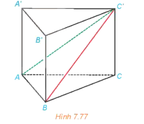 Cho hình lăng trụ đứng ABC.A'B'C' có ABC là tam giác vuông cân tại A, AB = a, AA' = h (H.7.77). a) Tính khoảng cách từ A đến mặt phẳng (BCC'B'). (ảnh 1)