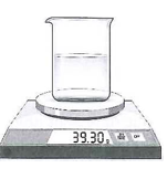 Một bình chứa 50,0 ml chất lỏng chưa biết tên (hình 14.1). Xác định tên chất lỏng chứa trong bình. Biết khối lượng riêng của một số chất lỏng như sau: - Khối lượng riêng của nước: 1 000 kg/m3.  - Khối lượng riêng của ethanol: 789 kg/m3. - Khối lượng riêng của glycerine: 1 260 kg/m3. (ảnh 1)