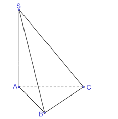 Cho hình chóp S.ABC có SA vuông góc ( ABC) , tam giác ABC vuông tại B. a) Xác định hình chiếu của điểm S trên mặt phẳng (ABC). (ảnh 1)