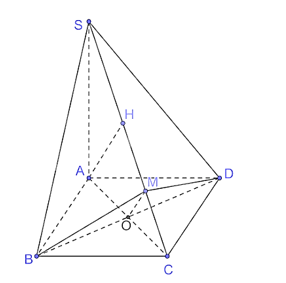 Cho hình chóp S.ABCD có đáy ABCD là một hình vuông, SA ⊥ (ABCD). Kẻ AH vuông góc với SC (H thuộc SC), BM vuông góc với SC (M thuộc SC). Chứng minh rằng SC ⊥ (MBD) và AH // (MBD). (ảnh 1)