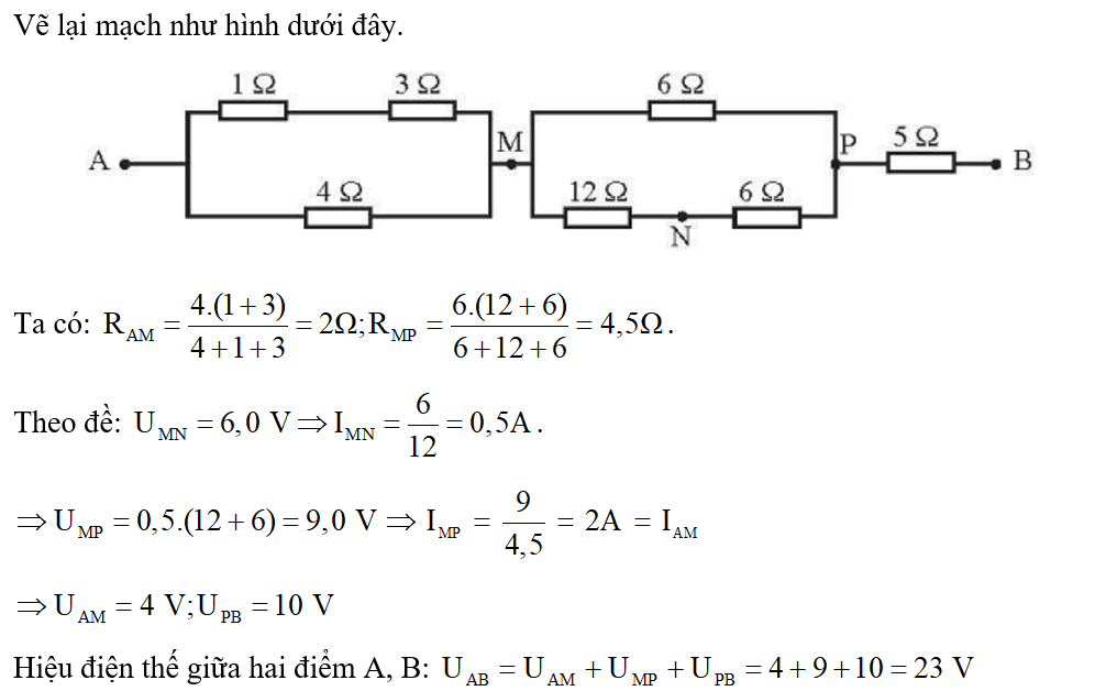 Cho mạch điện như Hình 17.9. Hỏi cần phải đặt vào giữa hai điểm A và B một hiệu điện thế (ảnh 2)