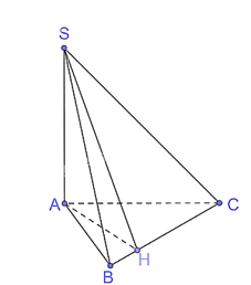 Cho hình chóp S.ABC có SA  (ABC). Gọi H là hình chiếu của A trên BC. a) Chứng minh rằng (SAB)  (ABC) và (SAH)  (SBC). (ảnh 1)
