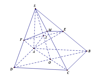 Cho hình chóp S.ABCD có đáy ABCD là hình vuông cạnh a. Biết SA ^ (ABCD) (ảnh 1)