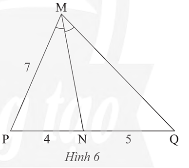 Tính độ dài cạnh MQ của tam giác MPQ trong Hình 6. (ảnh 1)