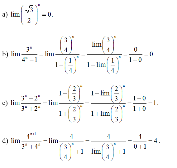 Tìm các giới hạn sau: (ảnh 1)