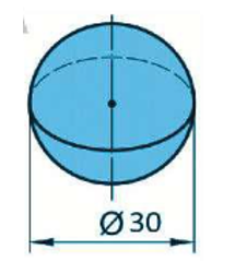 Hãy vẽ các hình chiếu của hình cầu ở hình bên theo tỉ lệ 1 : 1. (ảnh 1)