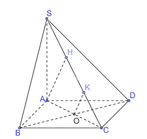 Cho hình chóp S.ABCD có đáy là hình vuông cạnh a, SA ^ (ABCD), SA= a căn 2 .  a) Tính khoảng cách từ A đến SC. (ảnh 1)