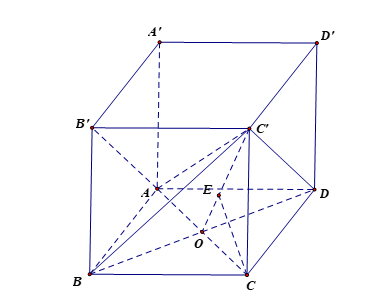 Cho hình lập phương ABCD.A'B'C'D' có AC'= a căn 3 . Khoảng cách giữa hai đường thẳng AB' và BC' bằng (ảnh 1)