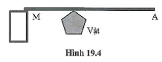 Một thanh gỗ dùng để nâng vật bằng cách tựa một đầu vào điểm M và tác dụng lực vào đầu A của thanh (hình 19.4). Lực tác dụng phải có hướng như thế nào? (ảnh 1)