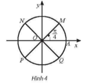Trên đường tròn lượng giác, hãy biểu diễn các góc lượng giác có số đo có dạng là: (ảnh 2)