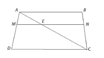 Cho hình thang ABCD (AB // CD) và các điểm M, N lần lượt trên cạnh AD và BC sao cho 2AM = MD, 2BN = NC.  (ảnh 1)