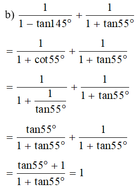 Tính giá trị của các biểu thức sau: a) sin 17°sin197° + sin73°cos163°; (ảnh 1)