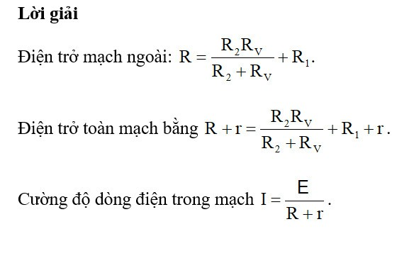 Mạch kín gồm nguồn điện có suất điện động E = 24V, điện trở trong  và hai điện trở  mắc nối tiếp (ảnh 1)