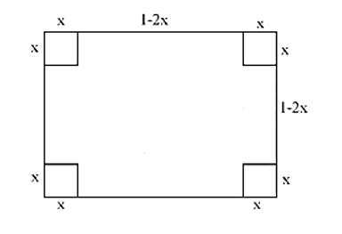 Người ta cắt bỏ bốn hình vuông cùng kích thước ở bốn góc của một tấm tôn hình vuông có cạnh (ảnh 1)